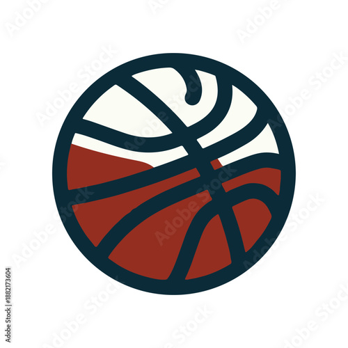 A vibrant basketball with a unique design, set against a plain background, ideal for sports themes