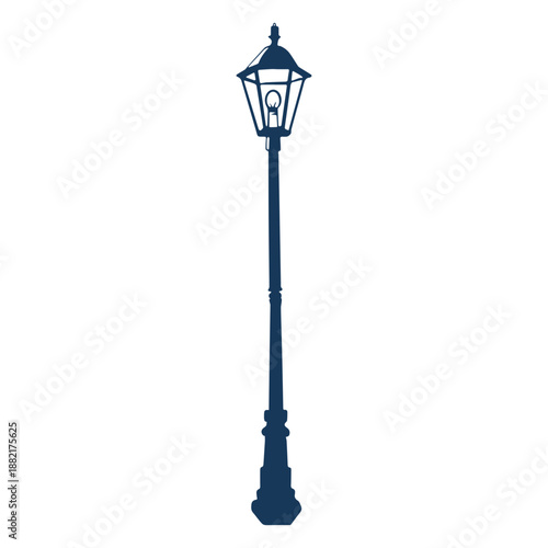 Classical street lamp vintage blue