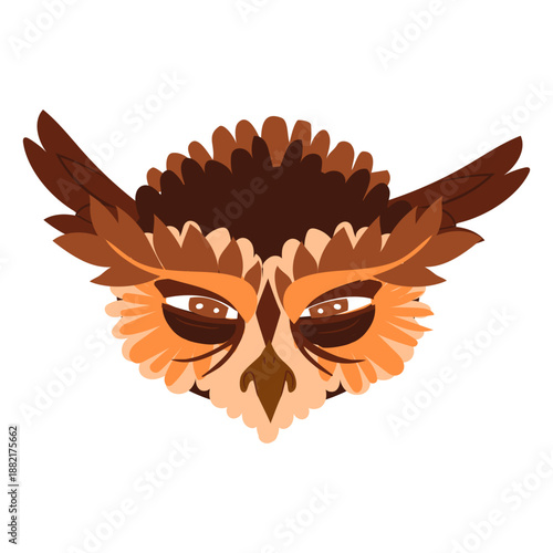 Suspicious owl illustration
