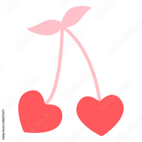 Hearts cherry color