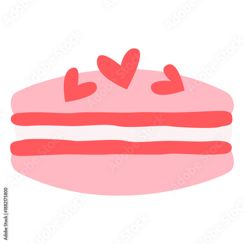 Hearts macaron color