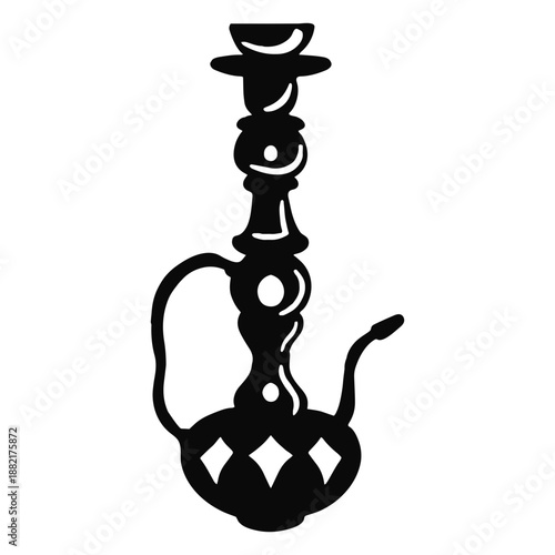 Arabic object hookah black