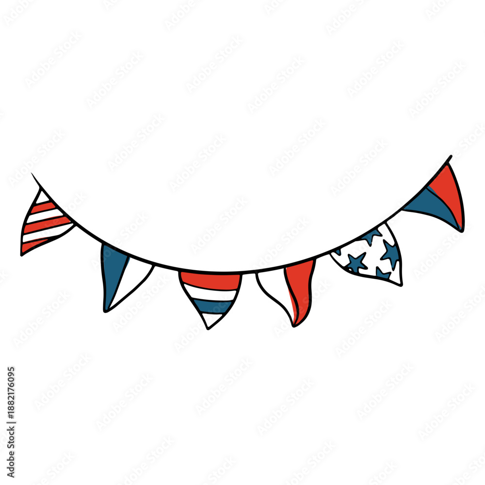 Obraz premium United states pennants