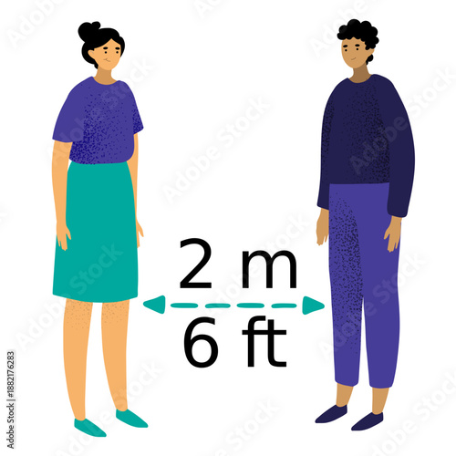 Social distancing characters