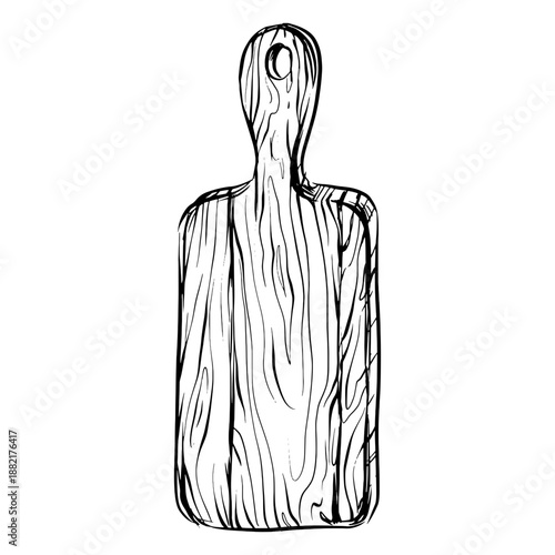 Cutting board hand drawn
