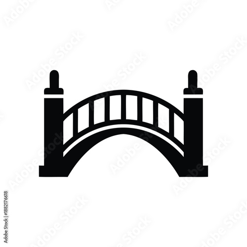 Bridge Arch Logo Icon Vector Illustration