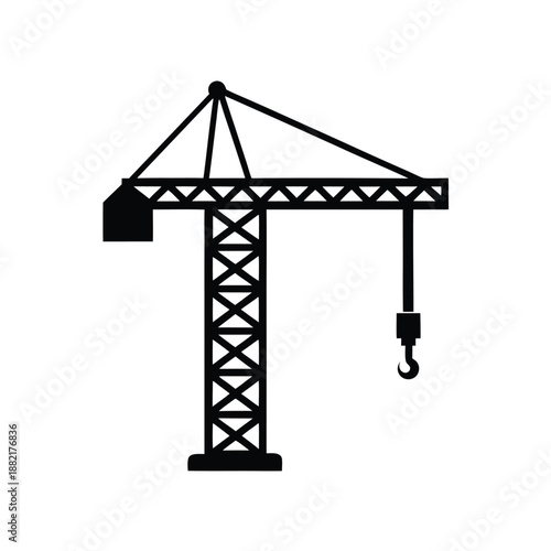 Construction Crane Logo Icon Vector Illustration