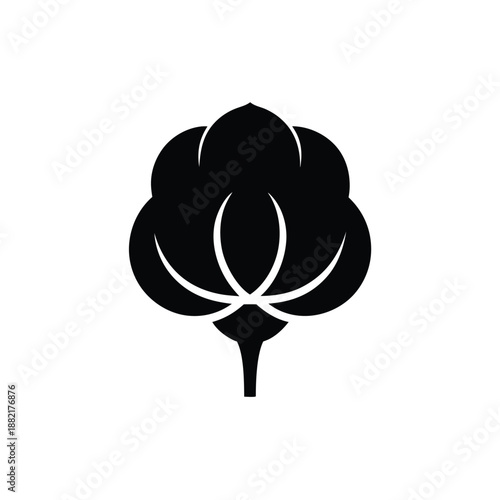 Cotton Boll Logo Icon Vector Illustration