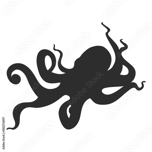 Octopus animal silhouette