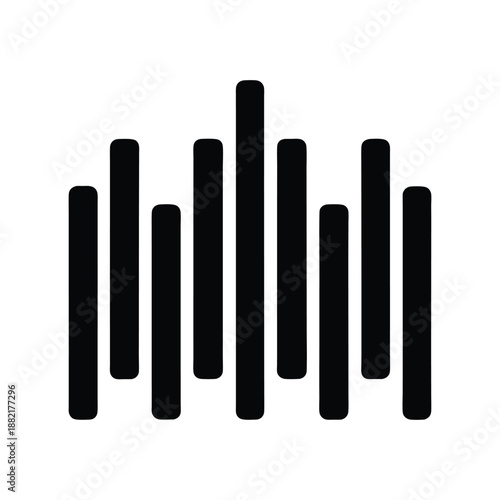 Equalizer Bars Logo Icon Vector Illustration
