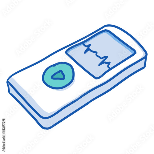Nurse equipment cardiograph color