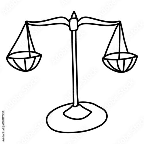 Libra zodiac sign element stroke