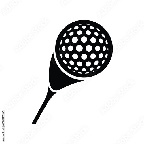 Golf Ball And Tee Logo Icon Vector Illustration