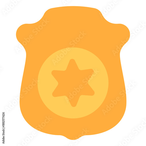 Police badge flat badge