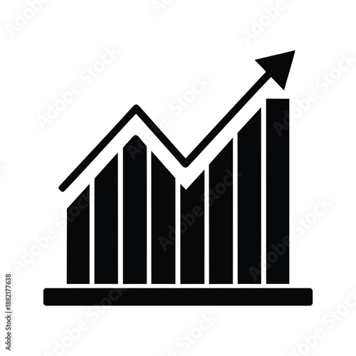 Graph Trend Icon Vector Illustration