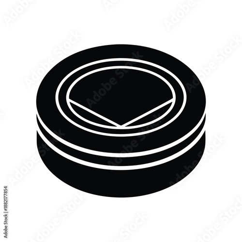 Hockey Puck Logo Icon Vector Illustration