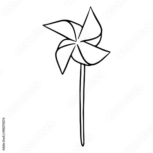Pinwheel hand drawn
