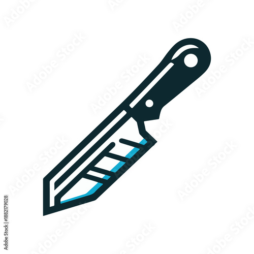 A close-up view of a sharp utility knife on a clean surface, ideal for crafting and DIY projects