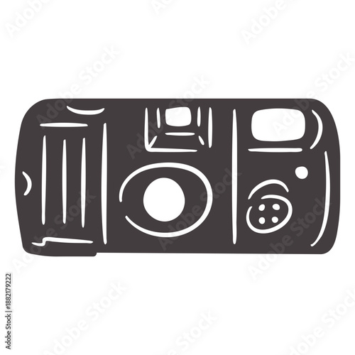 Vintage photo camera black icon