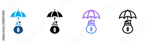 WebHedging Icon Multiple Style Vector Illustration
