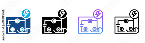 Site Survey Icon Multiple Style Vector Illustration
