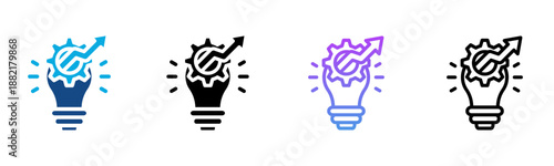 Innovation Icon Multiple Style Vector Illustration
