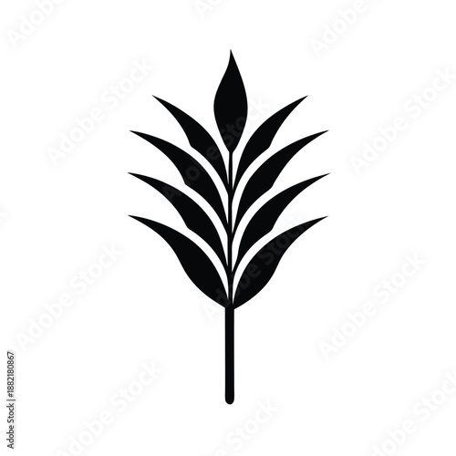 Rice Stalk Logo Icon Vector Illustration