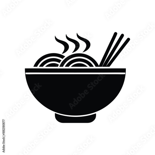 Ramen Bowl Logo Icon Vector Illustration