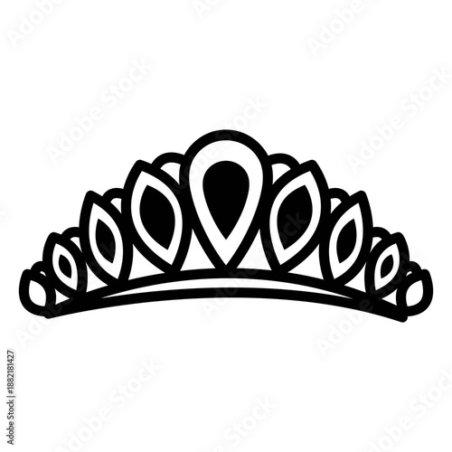 Quinceanera tiara flat