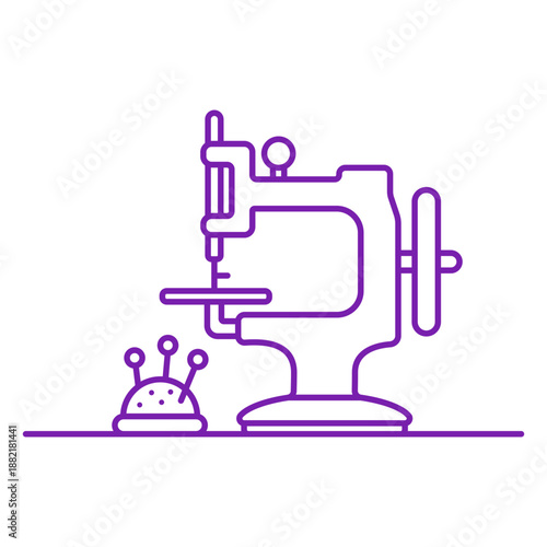 Sewing machine with pins stroke