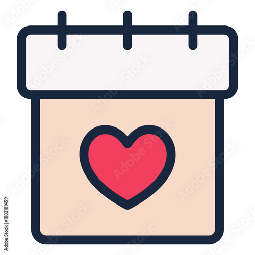 Wedding date stroke icon