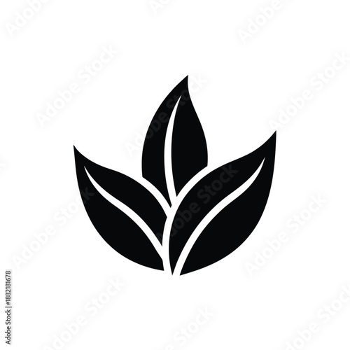 Tea Leaf Logo Icon Vector Illustration