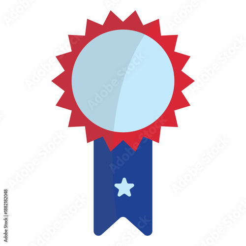 Patriotic rosette ribbon element