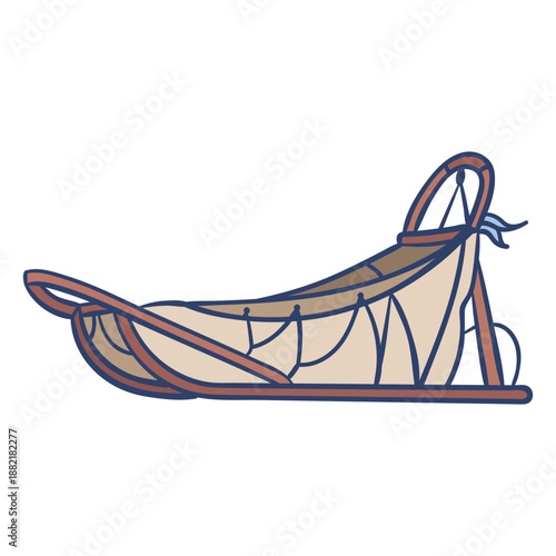 Arctic sleigh illustration