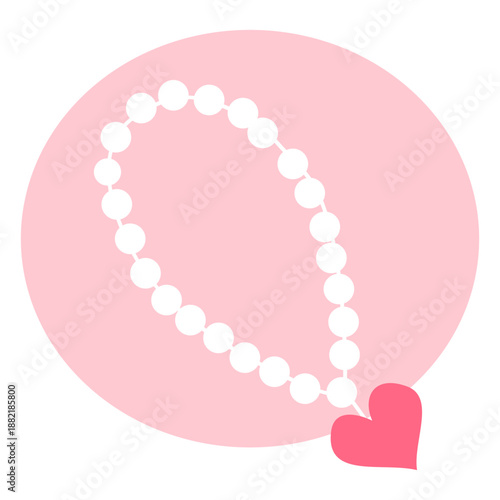 Cute pink heart necklace
