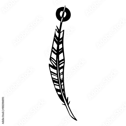 Circle tip feather