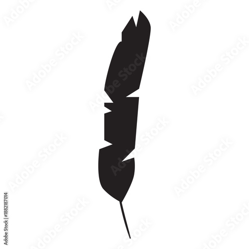 Thin feather silhouette