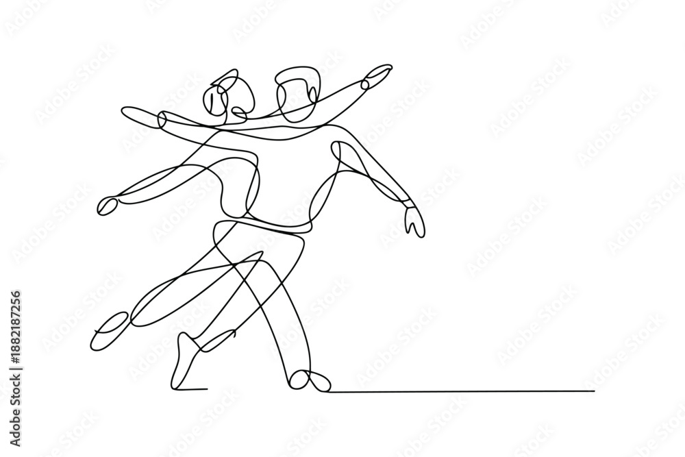 Fototapeta premium Hand Drawn Black Line Doodle Monster with Multiple Eyes and Limbs creature