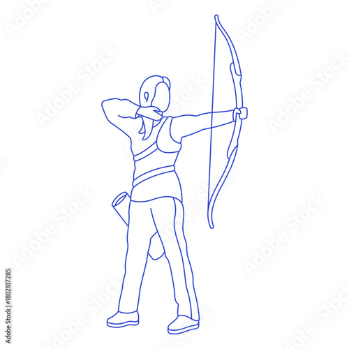 Female archer stroke