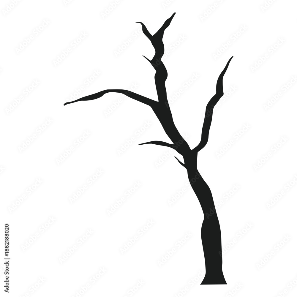 Fototapeta premium Spooky bare tree silhouette