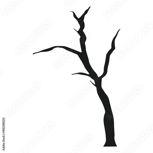 Spooky bare tree silhouette