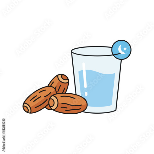 Glass of water beside almonds