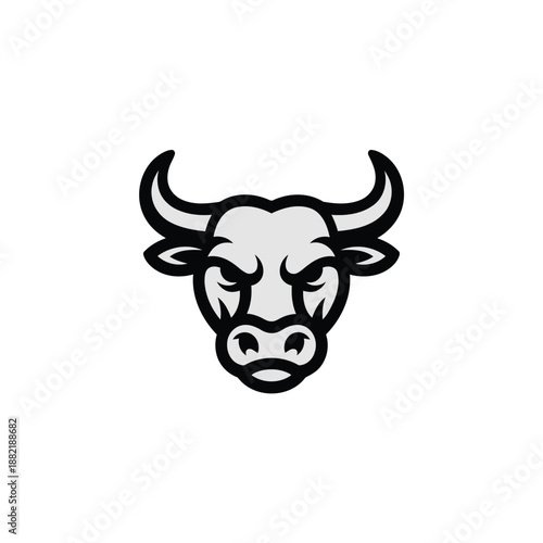 Animal Bull head mascot silhouette