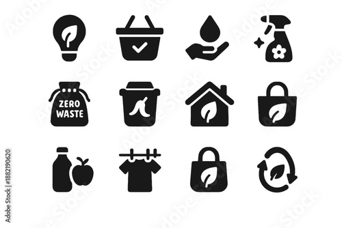 Mindful rounded laundry block home vector friendly icon no water eco corners