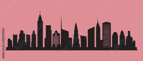 Silhouette of a city skyline