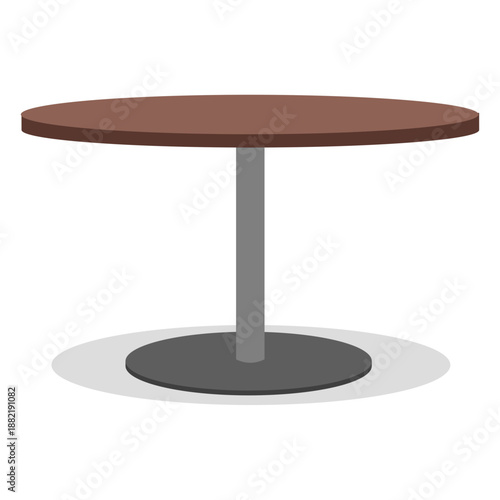 Round one leg table illustration