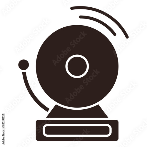 Alarm bell flat silhouette
