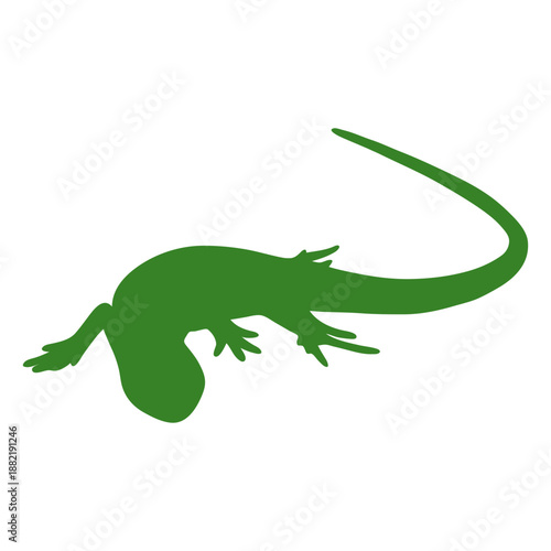 Lizard silhouette crawl pose