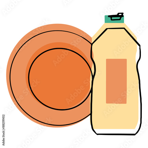 Liquid dish washer soap icon