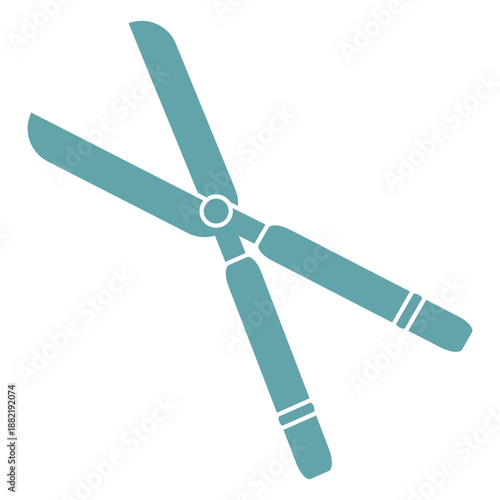 Gardening silhouette pruning shears